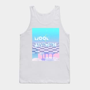 Vaporwave Design Moon Aesthetic Tank Top